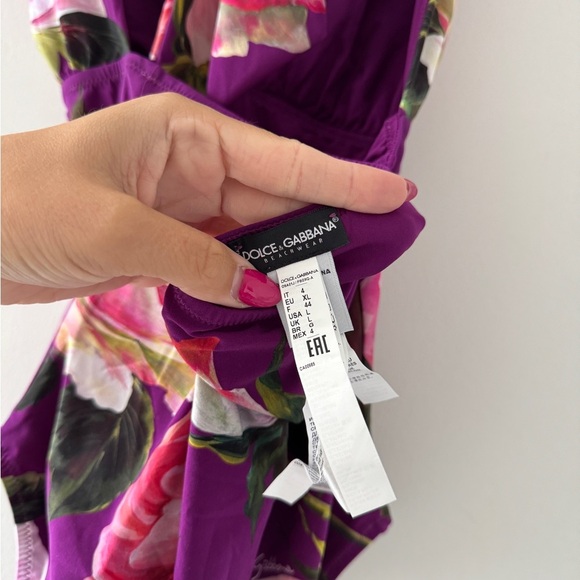 DOLCE & GABBANA Floral Printed One Piece Swim L - Picture 6 of 7